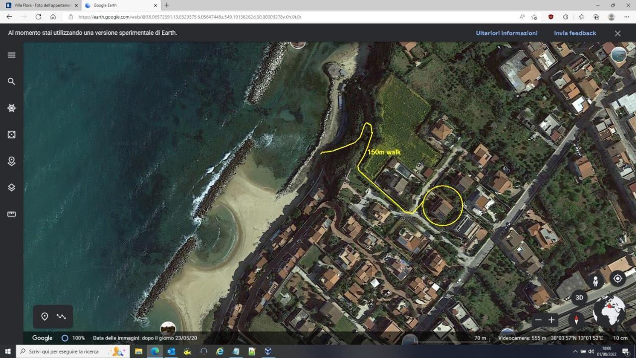 Villa Flora - With Sea View, 2 Minutes Walk To Beach Траппето Экстерьер фото